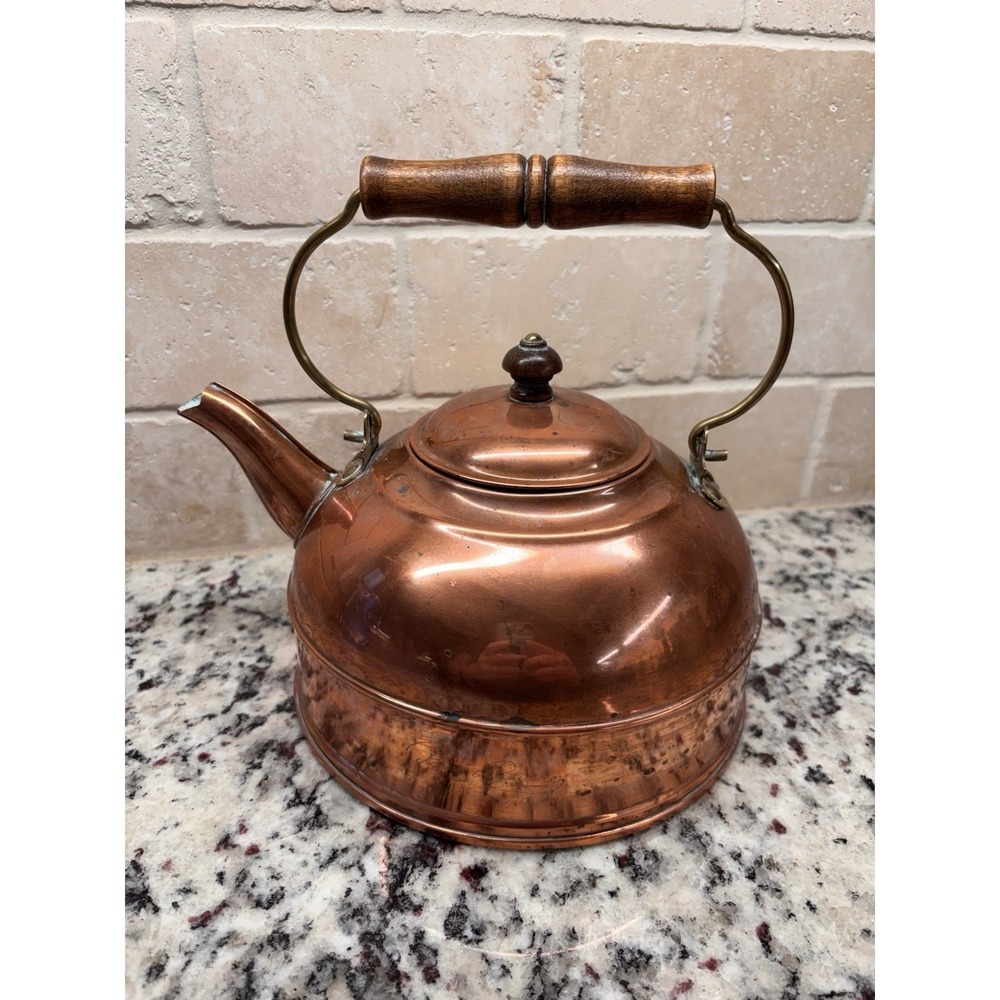 Vintage Paul Revere Copper Teapot Steam Kettle Original Revere Ware Rome, NY